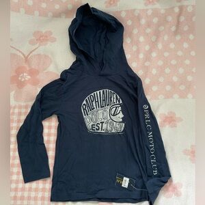 Ralph Lauren Hooded Long Sleeve in Navy Kids Size 7